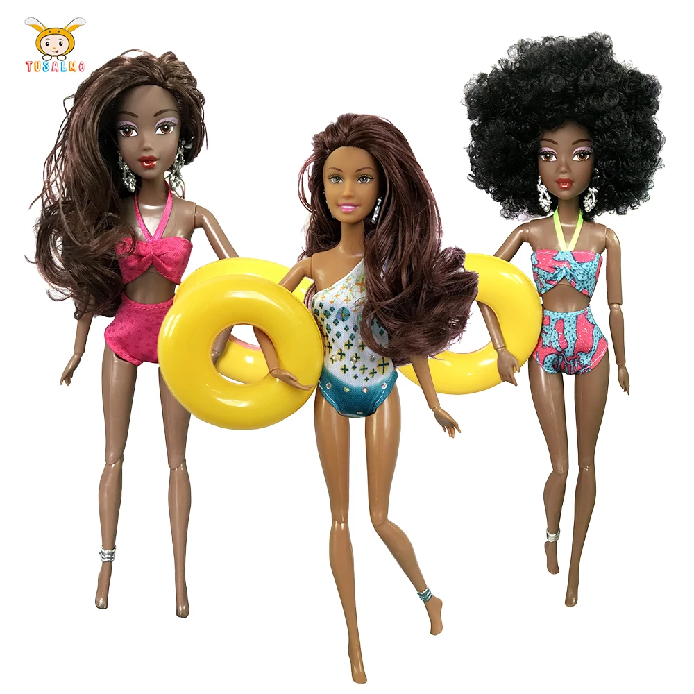 

12inch batj 31cm girl Baby Dolls The bikini girl doll For Girls swimsuit African Doll Toy Black Doll Best Gift Birthday