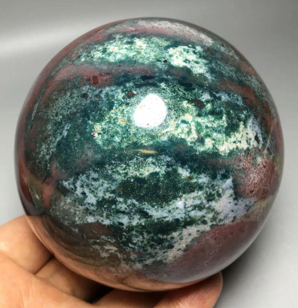 

1374g RARE NATURAL OCEAN JASPER QUARTZ CRYSTAL sphere BALL HEALING healing crystals