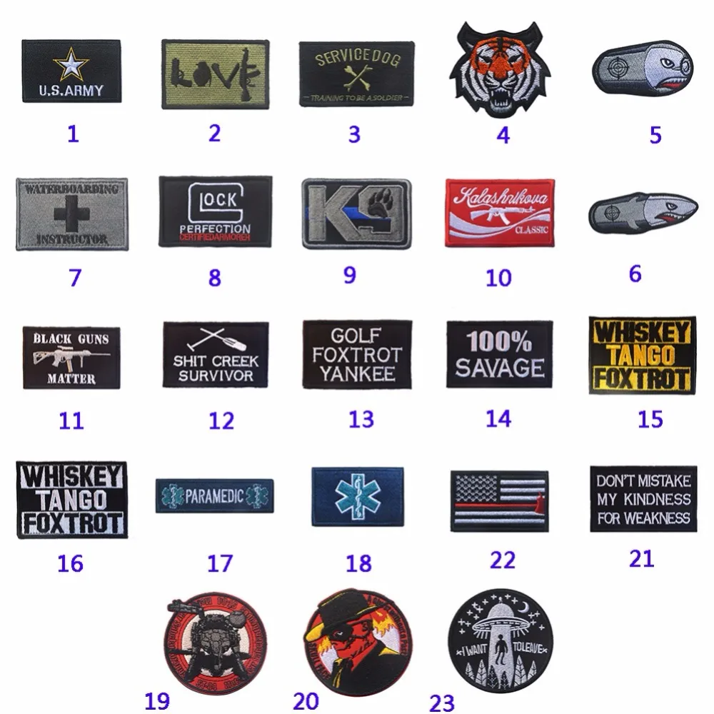 

New Multi Style Rectangle Embroidery Flag Tactical Patch Applique Armbands Badge Strap New Hunting Accessories