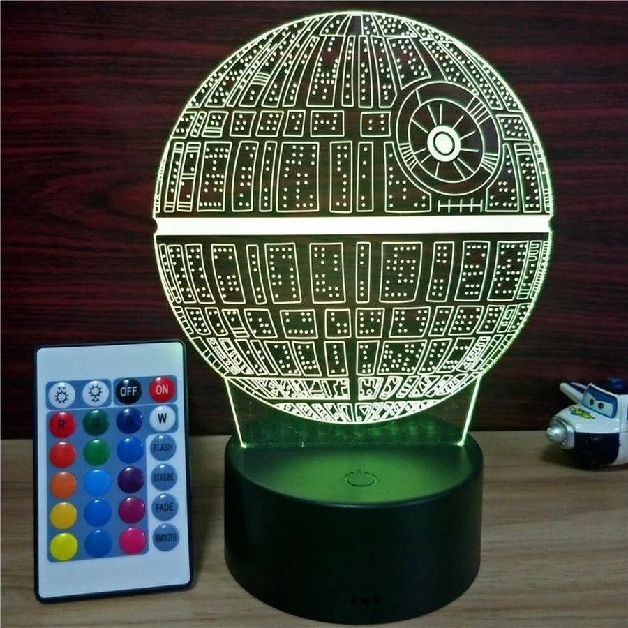 Multiple Star Wars Death LED 3D night lights Creative Ambient Light Desk lamp Home Lighting Bulbing Color change Luminaria | Освещение