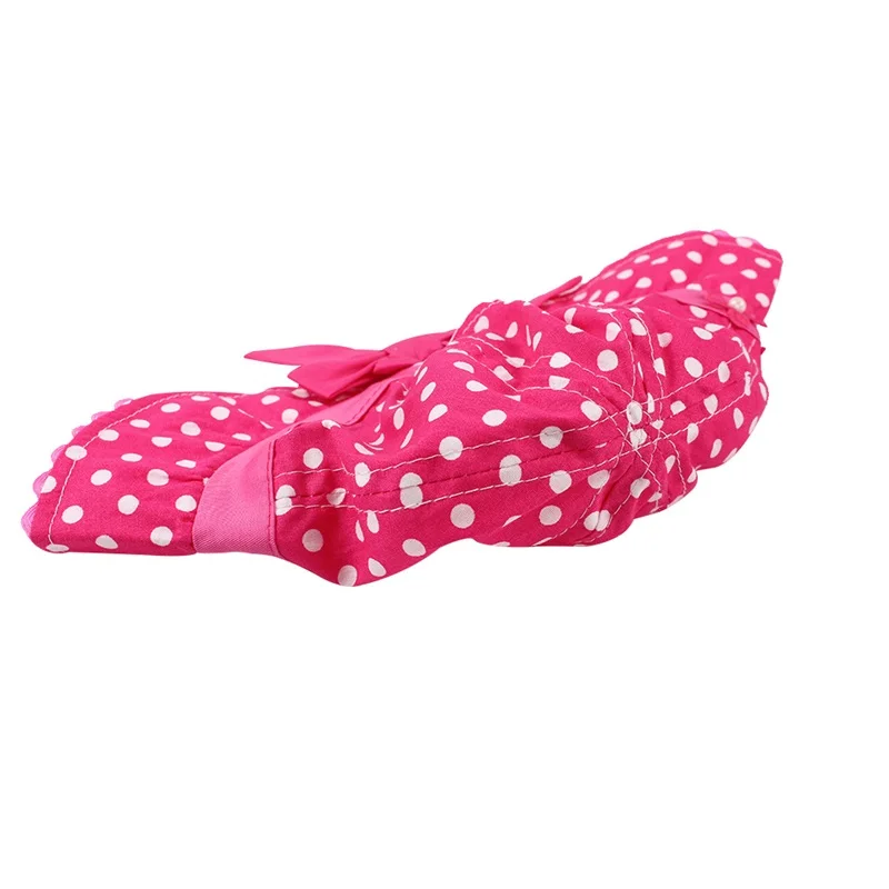 Dots Flower Baby Hat For Girls Polka Baby Girls Panama Hat Cotton Soft Sun Cap Summer Spring Bow Toddler Cap Baby Girls Clothing (10)
