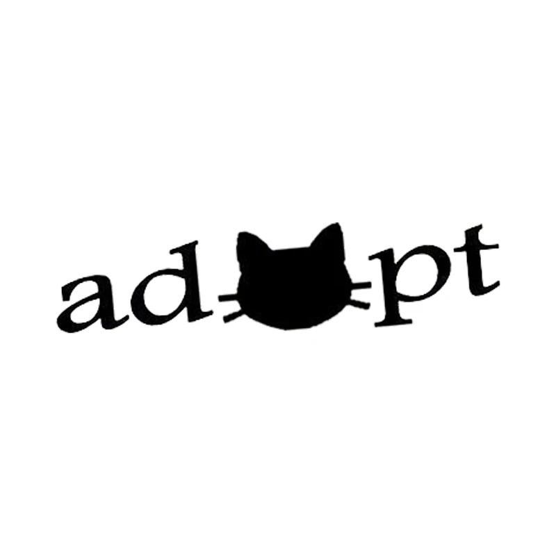 

Adopt Cat shelter rescue pet animal Warm And Romantic Car Vinyl Sticker Decal Rear Window Car Sticker