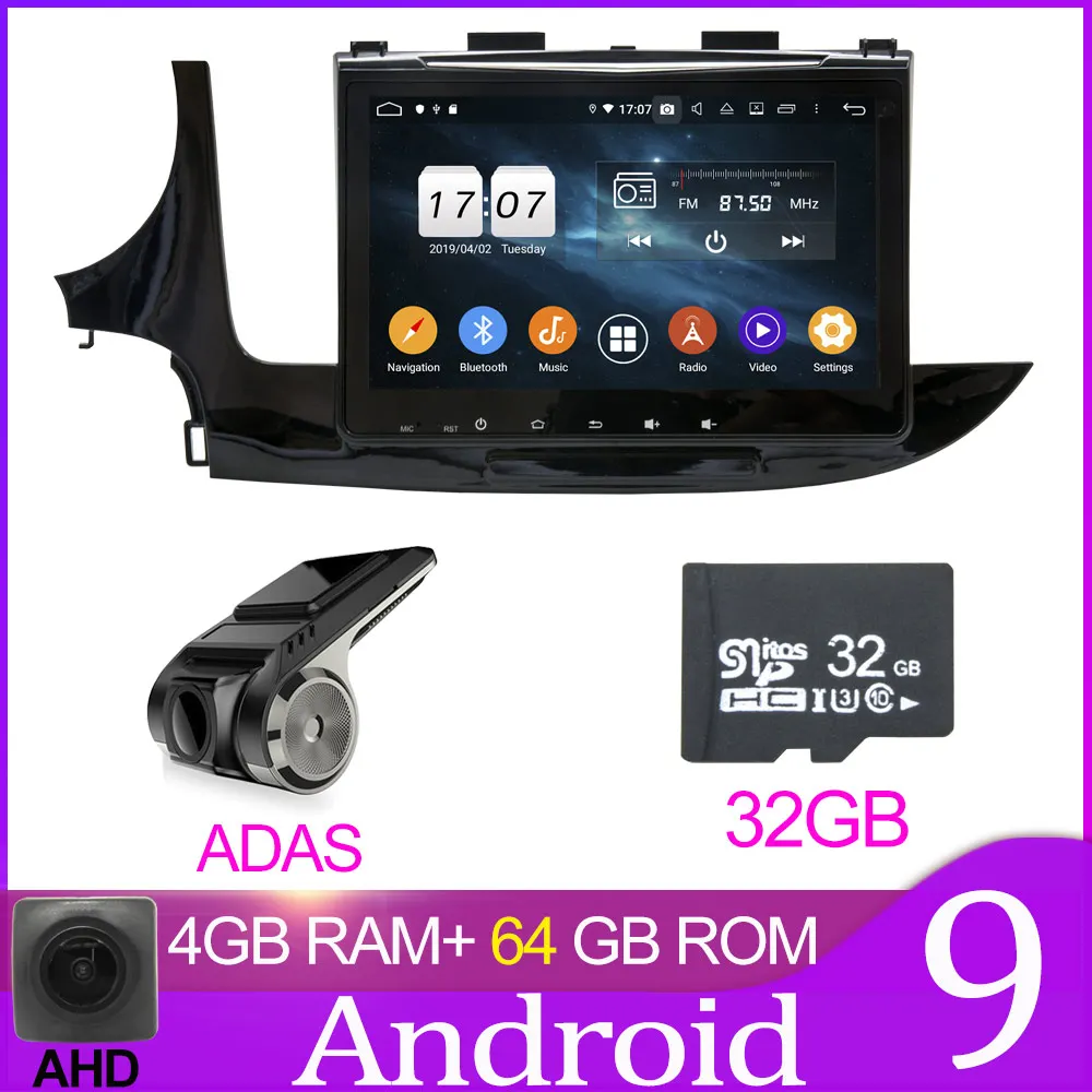 Owtosin автомобиль радио мультимедиа видео плеер навигации gps Android 9,0 для Opel MOKKA X(слева) автомобиль 4 Гб Оперативная память - Цвет: 64GB with ADAS