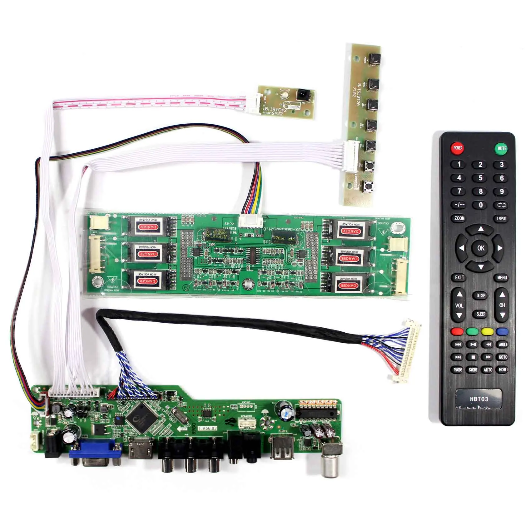 ТВ HD MI VGA AV плата ЖК-контроллера с USB для 20 1 inch-21 3 inch M201UN02 LM201M2 1600x1200 6 холодным