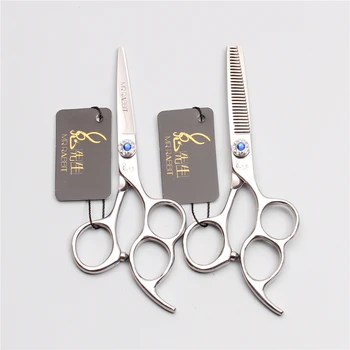 

5.5" 16cm 440C Mr Rabbit Blue Screw Cutting Shears Thinning Scissors Hairdresser's Scissors Professional Hair Scissors Kit M9011