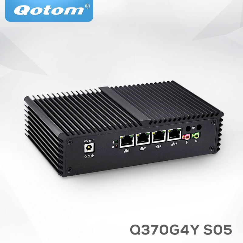 Компьютер брандмауэр Qotom-Q370G4Y Intel Core I7 4610Y, 4 Intel Lan, используется как маршрутизатор/межсетевой экран/прокси/точка доступа Wi-Fi