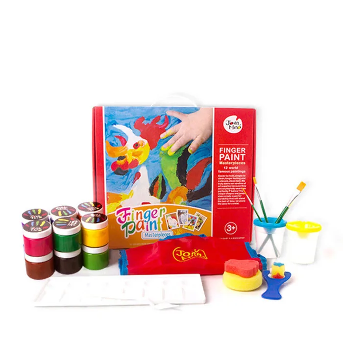 

Creative Children Finger Drawing Paint Set Safe Non-toxic Washable Art Tool Set Includes Palette Paint Brush Supplies 1 Set