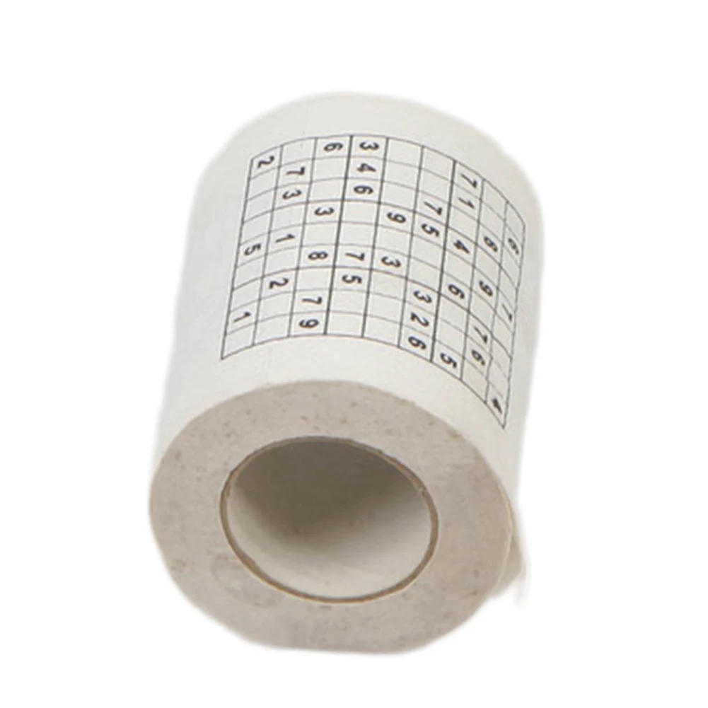Новое поступление 2 слоя 10 см из древесной бумаги креативная забавная игра Sudoku рулон туалетной бумаги рулон игра лицевая ткань новинка подарок