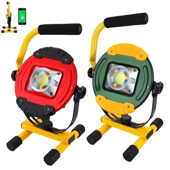 

30W COB Led Flood Light Rechargeable Camping Spotlight LED Portable Lanterna Outdoor Landscape Wall Lamp Floodlights+Usb Cable