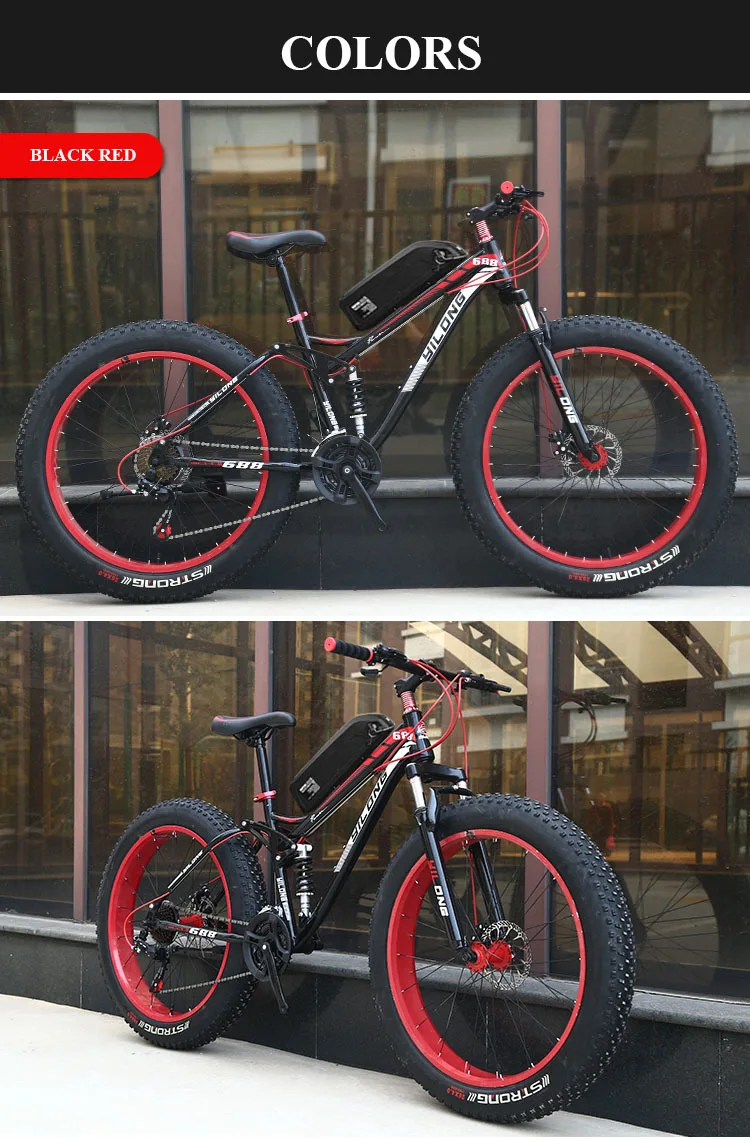 Sale 26 "mountain Bike Suspension Of Fat Powerful Electric Ebike And Ebike 27 Speed Mountain Bike 48v1500w 4.0 - Road Tyres. 21