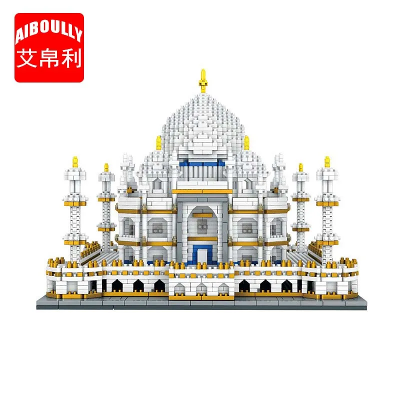 

9914 World Famous Architecture India Taj Mahal Palace 3D Model Diamond Mini DIY Building Nano Blocks Toy for Children