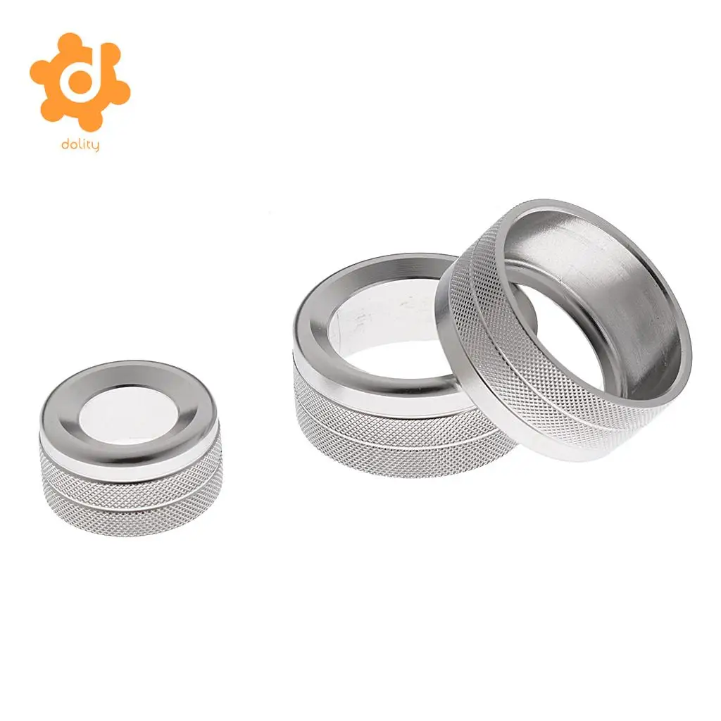 dolity 3 Pieces AC Control Radio Volume Knob Ring Trim for BMW 1 2 3 Series 
