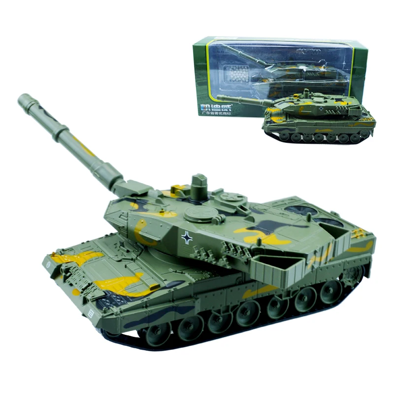 

Alloy military panther 2A6 main battle military Series tank car child boy kid toy model 1:40 Birthday New Year gift Collection