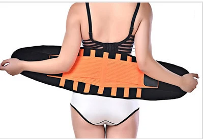 Для женщин и мужчин пояс для триммера поясницы поддержка спины бандаж для фитнеса пояс для тяжелой атлетики регулируемый пояс для живота эластичный пояс для тренировок - Цвет: Orange