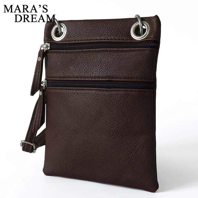 

Mara's Dream Women PU leather messenger bags sling satchel crossbody shoulder bag tassel zipper vintage female mini small purse