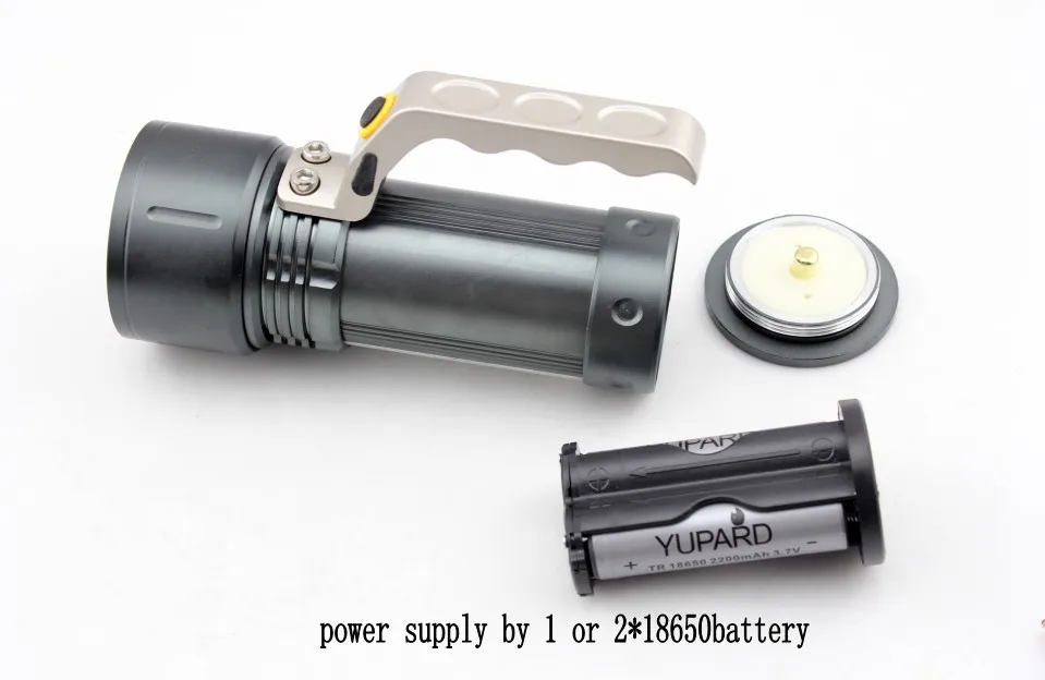 Yupard Масштабируемые фонарик Увеличить прожектор XM-L2 светодиодный T6 белый красный свет аварийного 18650 аккумуляторная батарея