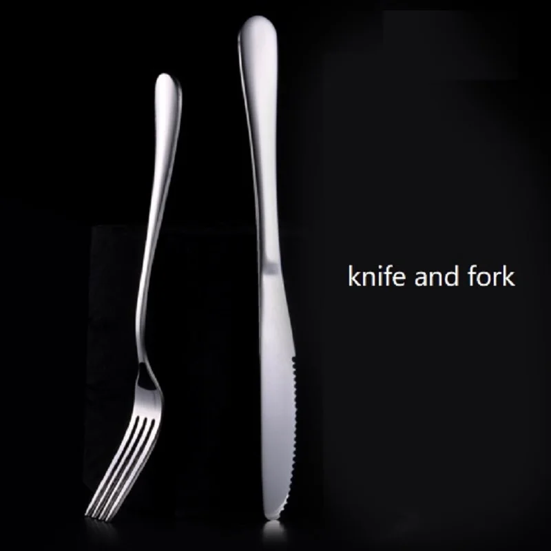 Oussirro набор посуды столовые приборы набор из нержавеющей стали Западная Посуда классический столовый набор ножей вилка ресторан столовая - Цвет: knife fork