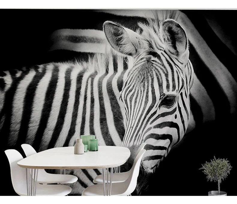 Bacaz Original Black and White 3d Animal Zebra Wallpaper ...