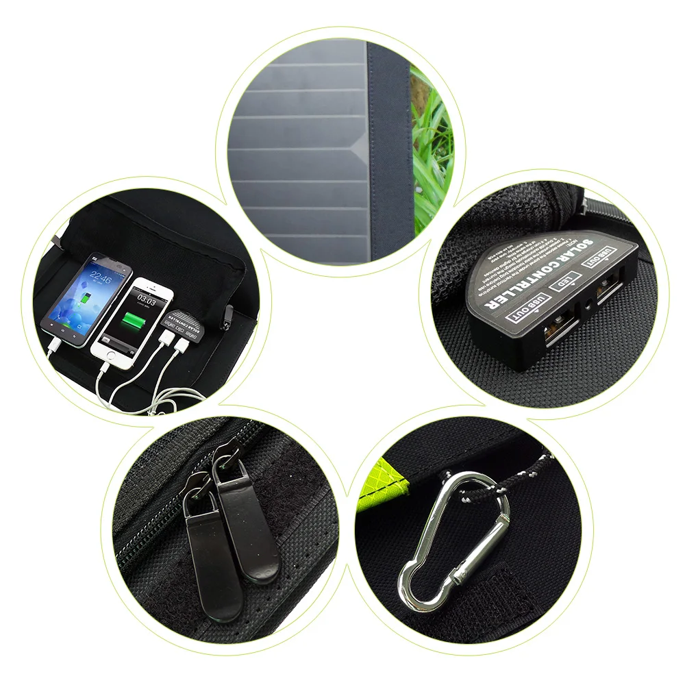 Outdoor Portable Solar Panel Charger 5V 20W Dual USB Solar Charger for iPhone iPad Samsung Huawei Xiaomi HTC Sony LG and more. Outdoor Portable Solar Panel Charger 5V 20W Dual USB Solar Charger for iPhone iPad Samsung Huawei Xiaomi HTC Sony LG and more.