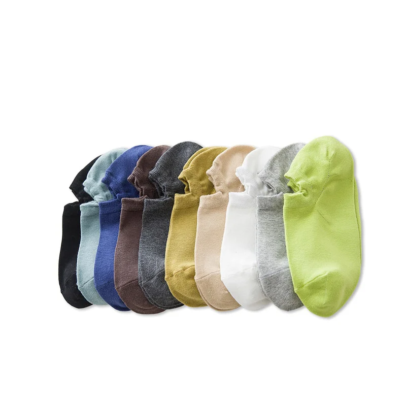 

Boat socks men's cotton shallow mouth men's socks short tube ingot socks can not fall with pure color manufacturers wholesale