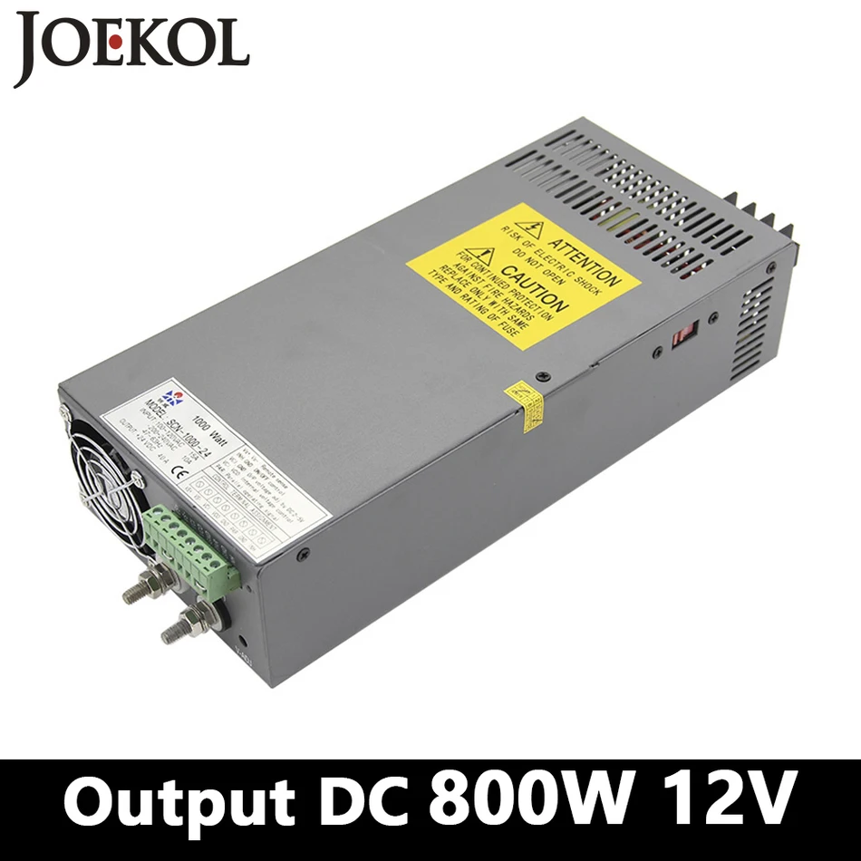 High-power switching power supply 800W 12v 66A,Single Output ac dc converter for Led Strip,AC110V/220V Transformer to DC 12V