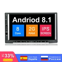 2din android 8.1 car radio stereo Octa Core 2G 16G GPS Navigation AM/FM/RDS Auto Radio 7 inch IPS Touch Screen 1024X600 SWC WIFI