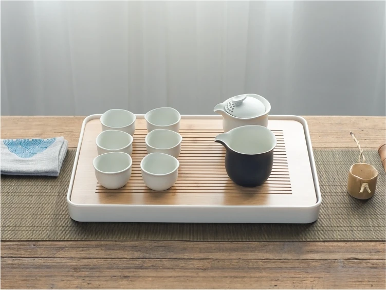 Маленькое блюдо, поднос для чая, бамбуковый, сделанный кунгфу, чайный набор, японский современный простой чайный столик, тарелка для хранения воды