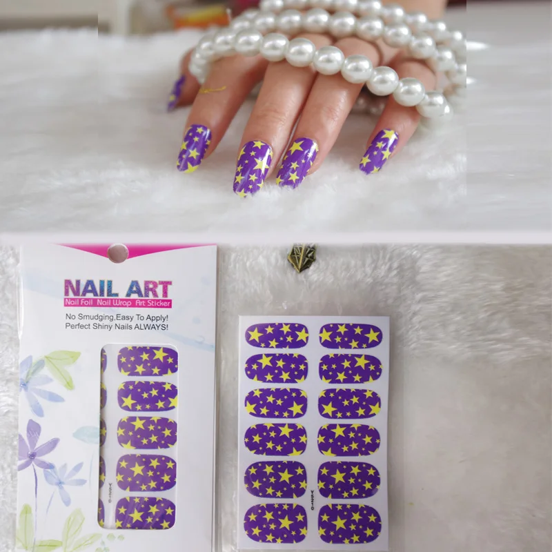 Full Nail WRAPS Art adhesive Sticker False Nails Foil decals Manicure