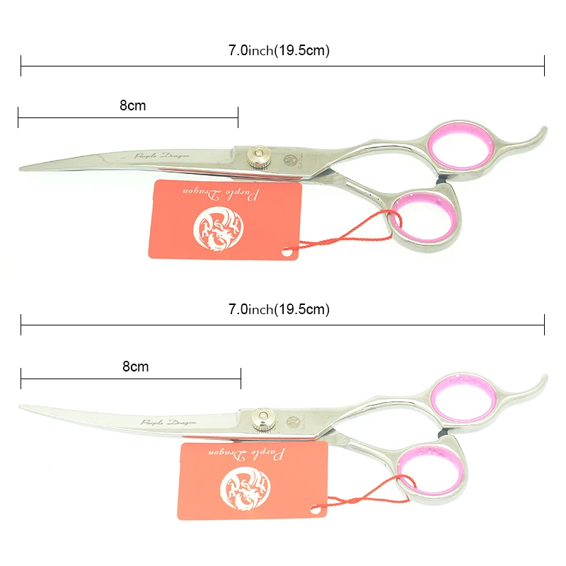 Tesoura de Prata Polegada Set Jp440c Dragão Roxo Pet Grooming Scissors Tesouras Cão Grande Reta & Emagrecimento Curvo Lzs0508 7.0 4 Pçs - 12 Beleza e saúde