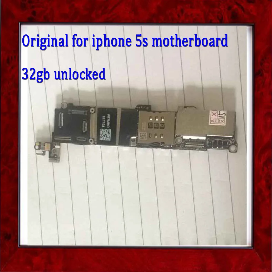  With Full Chips Original Unlocked 32gb Logic Board for iphone 5s Motherboard without Fingerprint,Good Working & Free Shipping 