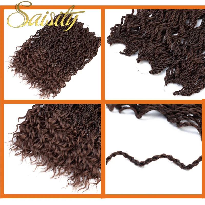 Saisity Synthetic Curly Senegalese Twist Crochet Hair Braiding Black Color Bulk Crochet Braids Hair Extensions Saisity Synthetic Curly Senegalese Twist Crochet Hair Braiding Black Color Bulk Crochet Braids Hair Extensions