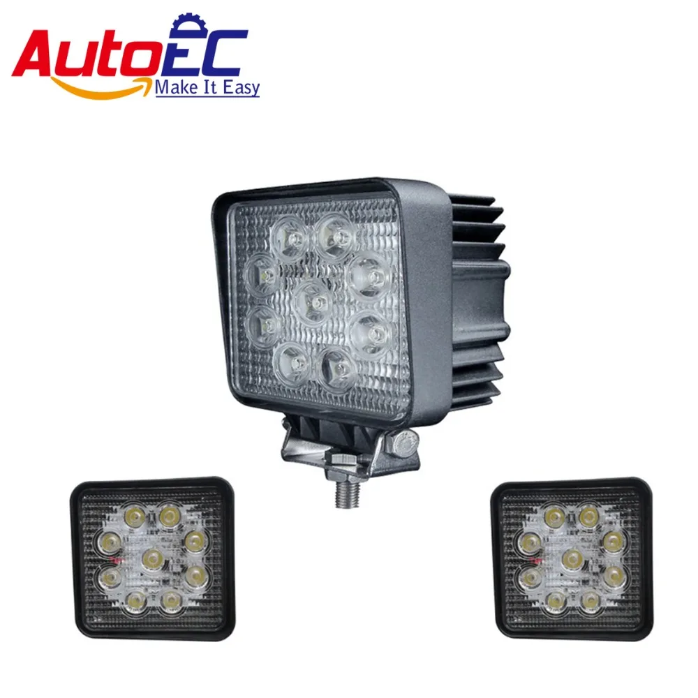 AutoEC square led driving light 9LED * 3W 27W high power High Quality LX07led trayled
