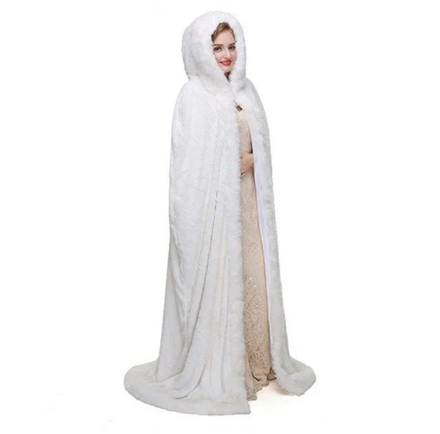 Reviews Stylish Hot Cape cloak women Out  fur Winter Jacket Wrap Warm long coat hood capes women poncho abrigos mujer cape femme