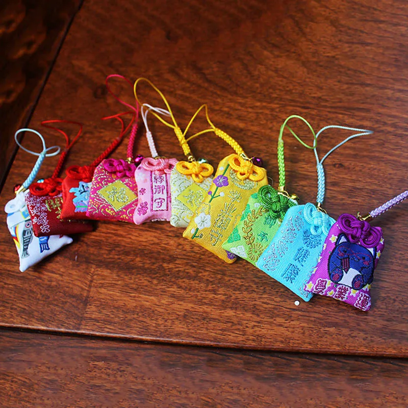 Японские Подвески Omamori Подарочная сумка легкая удача тканевый кулон ручной