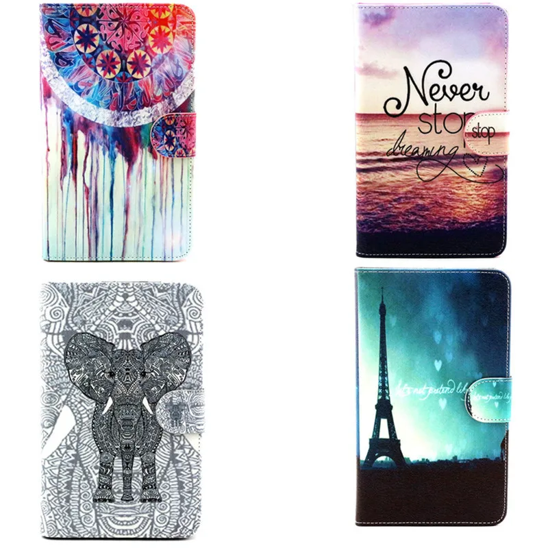 

Wholesale YH PU leather Cute OWI Stand case for Samsung Galaxy tab 4 7.0 T230 T231 T235 tablet  book cover skin with Card Slot