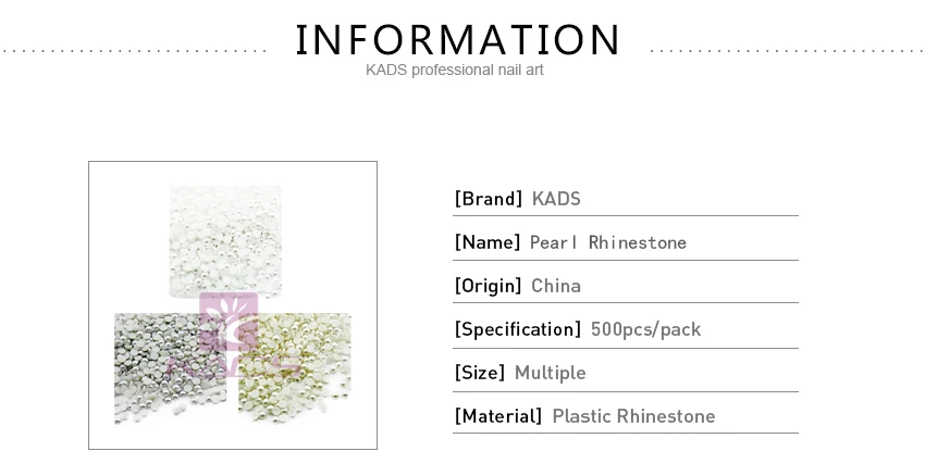 Kads 500 шт. жемчуг с 3 разных Цвета Дизайн в различной форме Блестящий горный хрусталь Formosa plastics Красота ногтей Аксессуары