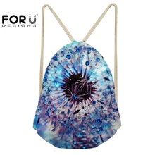 FORUDESIGNS/Сумка-кисет Для женщин рюкзак Спортивная Сумка для тренажерного зала в стиле ретро с цветочным дизайном для девочек Фитнес Обучение Сумка на одно плечо, сумка на открытом воздухе Softback