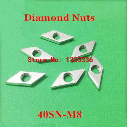 

50pcs M8 Diamond Nuts 40-M8 Square Nut for 40 Serie Aluminum Profile Accessories Parts