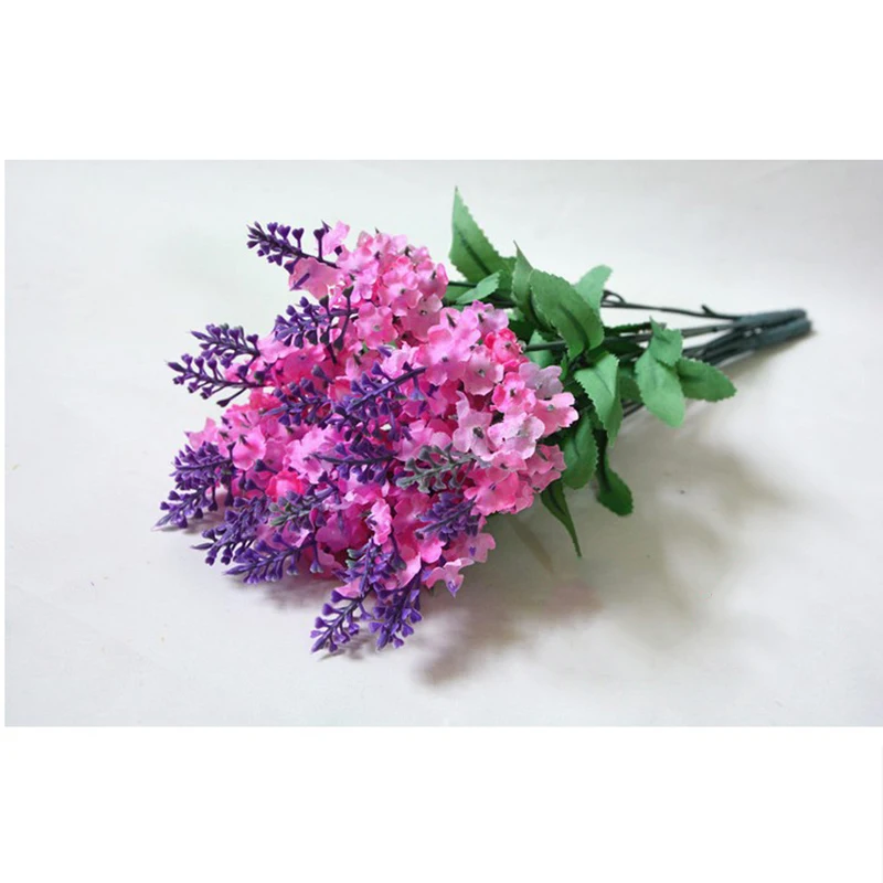 1pc Provence Lavender Bouquet Artificial Flower Mayitr Silk Blossom for Wedding Living Room Decoration