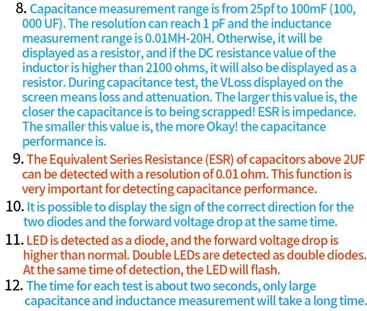 Color Screen Display Digital Resistance Inductance Capacitance Meter Multi functional M328 Transistor Tester