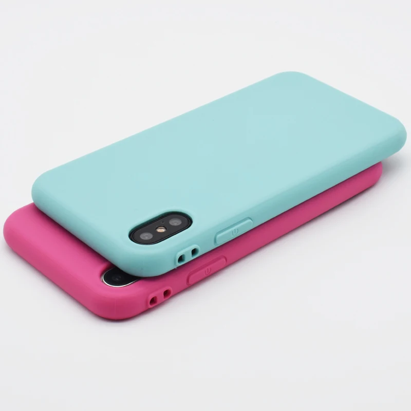 

Ultra thin Soft Liquid Silicone Phone Case For iphone 7 plus 8 6 6s X Xs Max XR Shockproof Cover for iphone X Slim Phone Bags