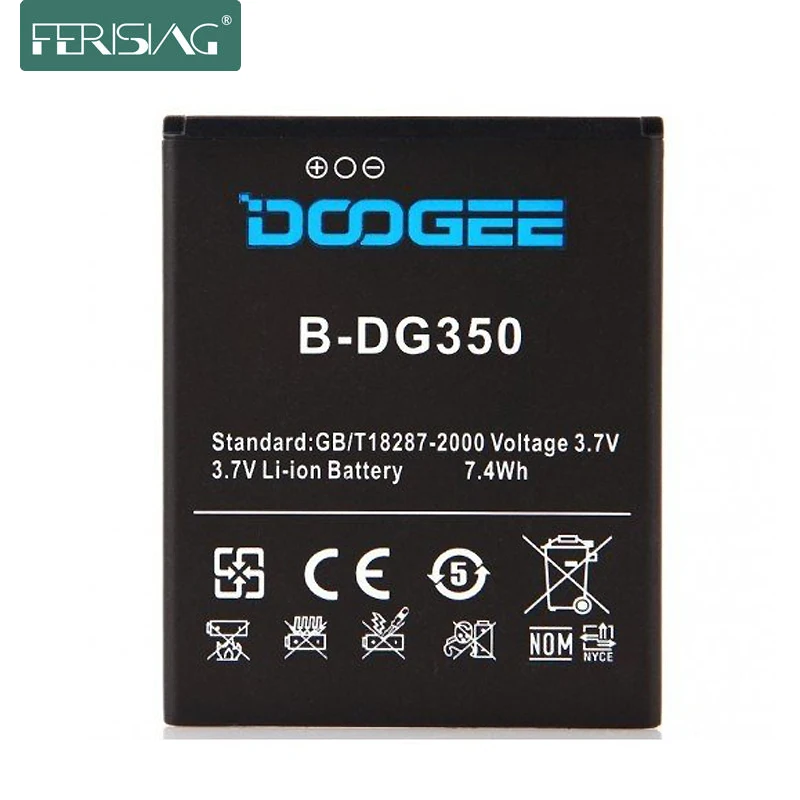 Ferising 0 цикла 2200 мАч Батарея Для Doogee dg350 Замена смартфон Аккумуляторы мобильных