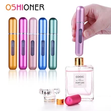 OSHIONER 8ml Perfume Spray botella rellenable atomizador de aluminio portátil viaje cosmético contenedor botella de Perfume