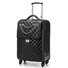 Женская модная сумка на колесиках, чемодан на колесиках, дорожный Спиннер, пансион, пароль, 20/24 дюймов