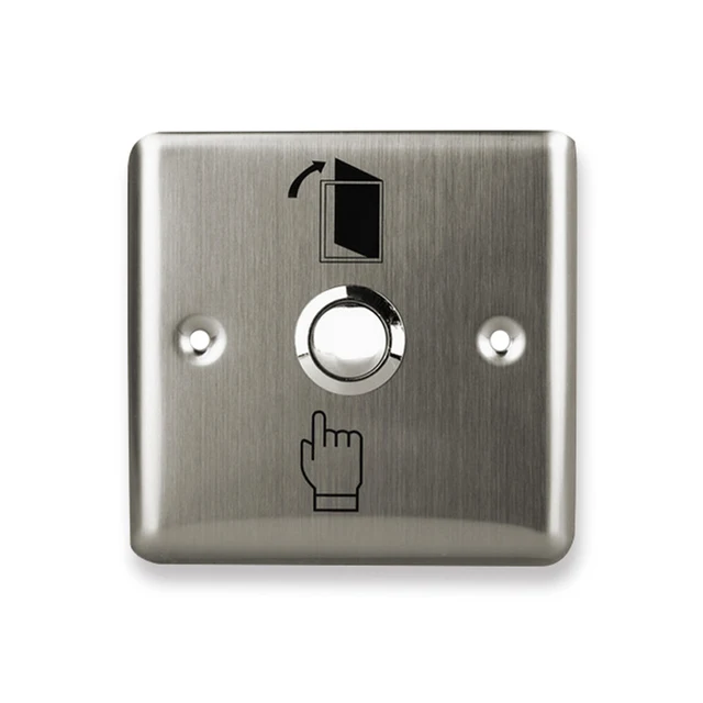 Metal Stainless Switch door exit button push to open Home Release Button with LED Light For Access Control Lock System NO/COM 2