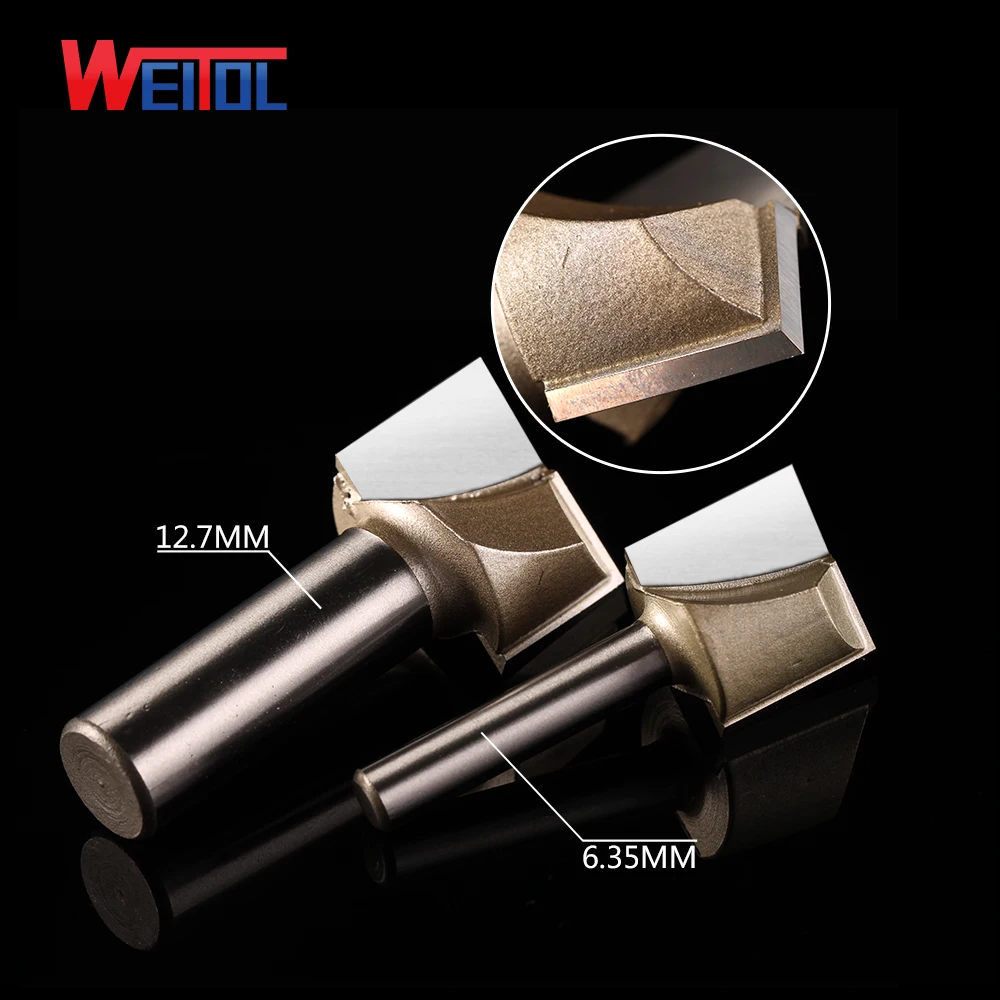 Weitol 1 шт. 1/4 или 1/2 дюйма очистка нижних бит Деревообрабатывающие инструменты ЧПУ