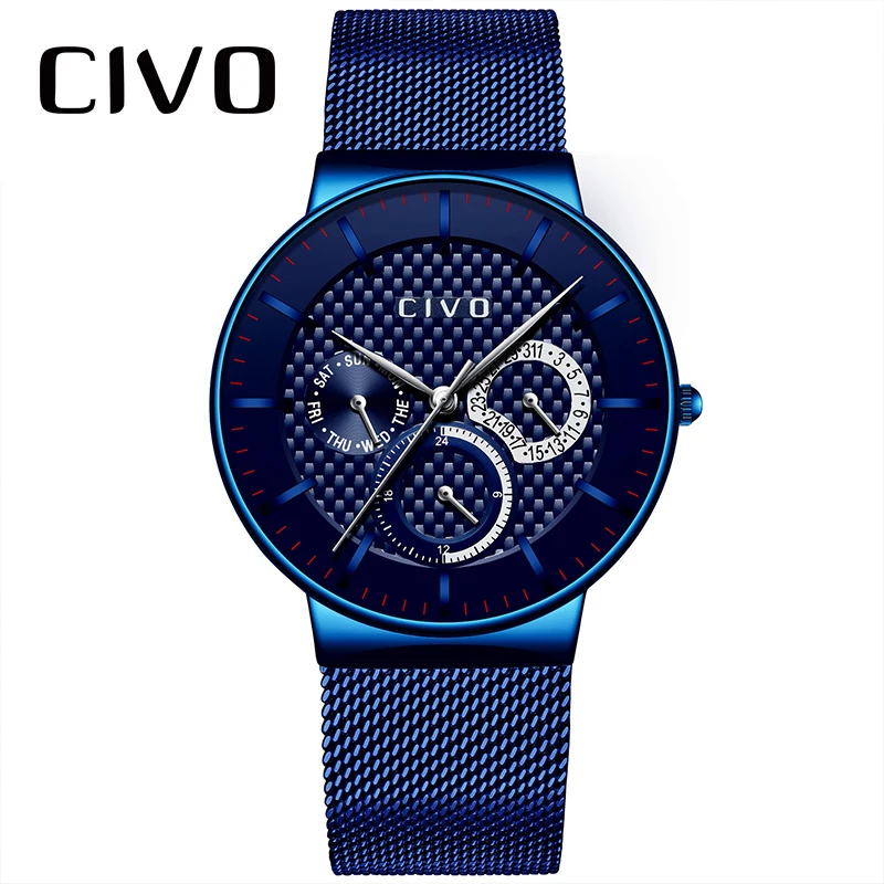 

CIVO Waterproof Military Quartz Watch Men Sports Wrist Watches For Men Chronograph Date Calendar Analog Relogio Watch Male Clock