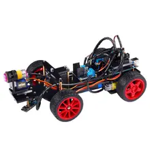 Smart Robot Car Kit with UNO R3 Board Obstacle Avoiding Line Tracing Light Seeking Remote Educational Toy Car for Arduino