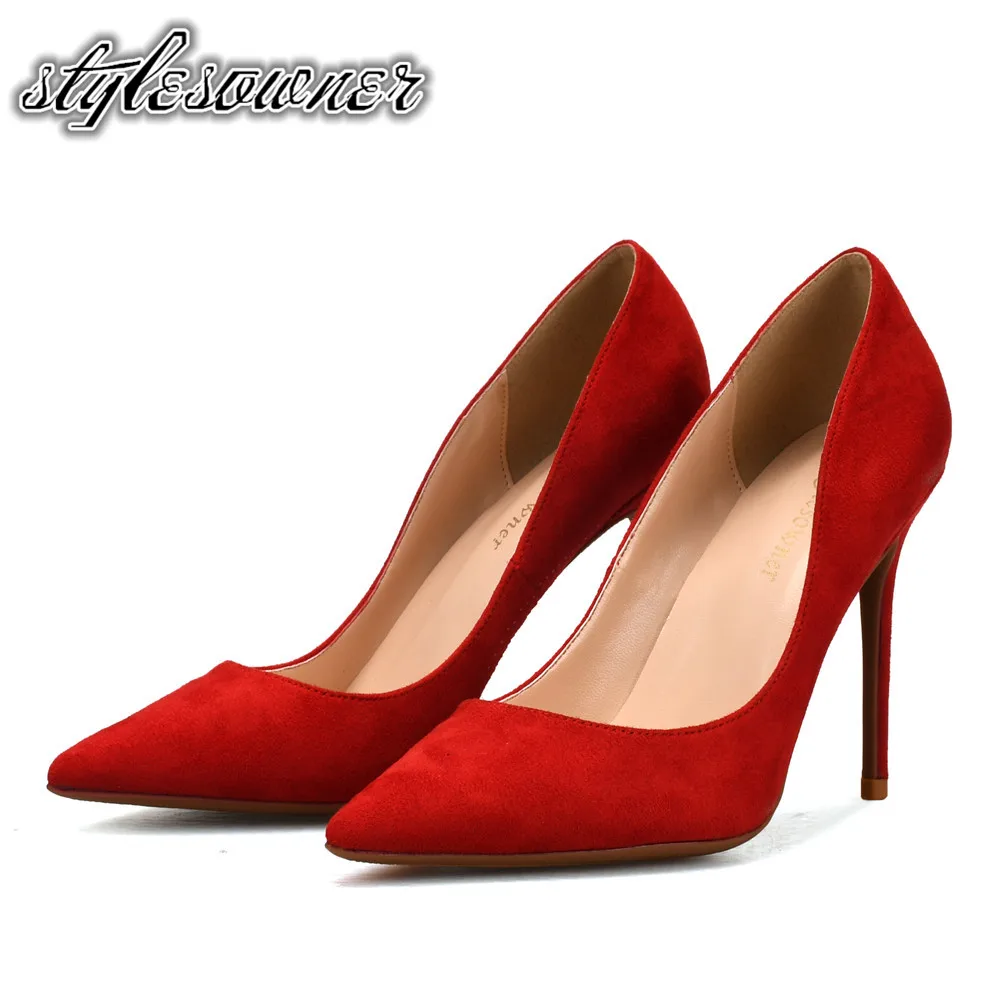 

Stylesowner New Arrival High Heels Woman Party Shoes Top Quality Thin Heels Slip on 10/8/6cm Heels Multicolor Pumps Shallow