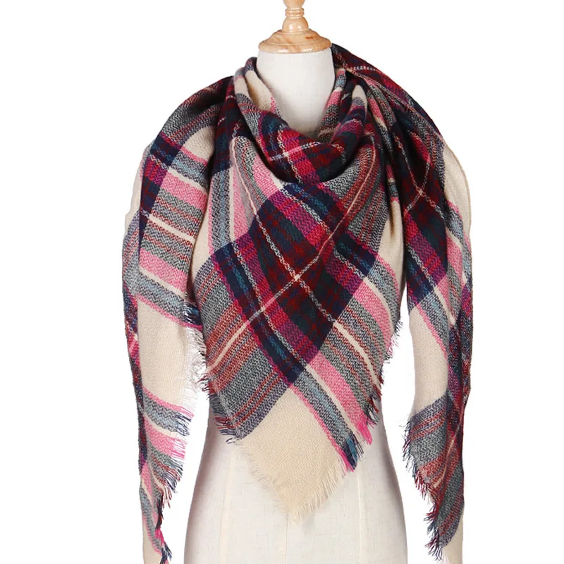 

Top quality Winter Scarf Plaid Scarf Designer Unisex Acrylic Basic Shawls Women's Scarves hot sale